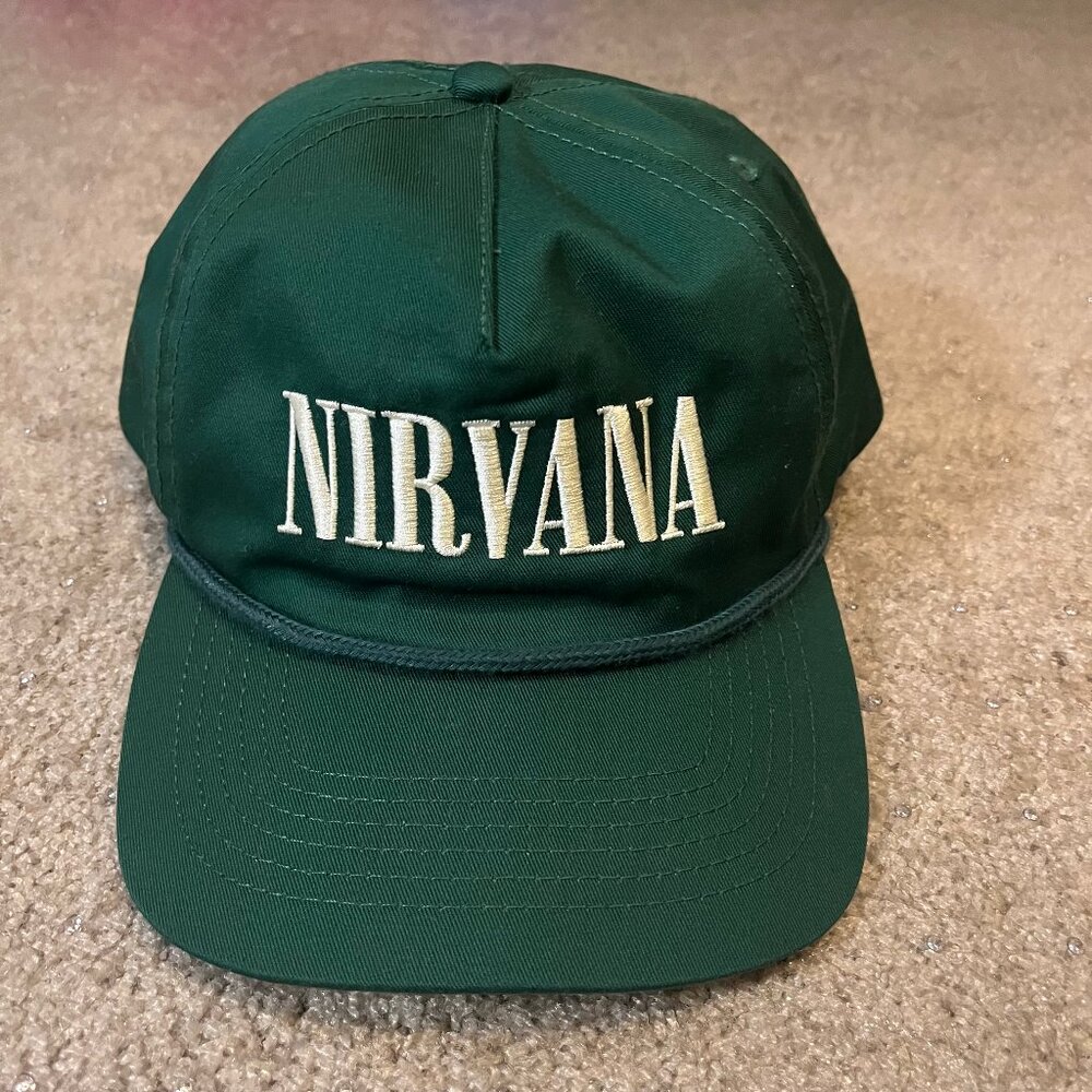 Nirvana x Urban Outfitters Adjustable Hat (Green/White)